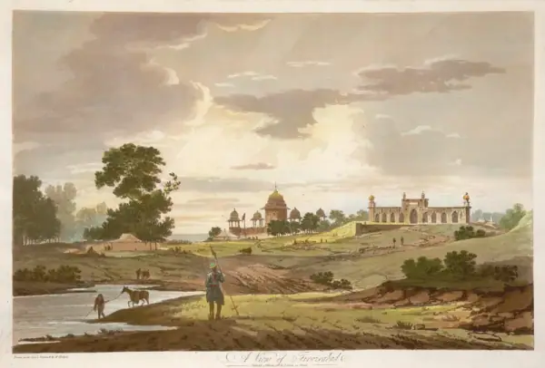 Historic View of Firozabad by William Hodges (1787), Firozabad