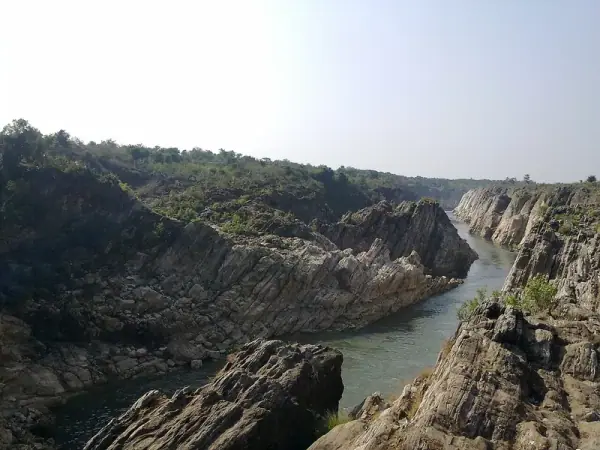 Bhedaghat Marble Rocks on the Narmada near Jabalpur, Narsinghpur