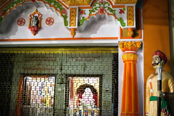 Hanuman Tilla at night — illuminated temple view, Shamli
