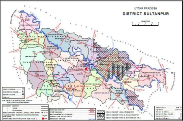 Sultanpur District Map, Sultanpur