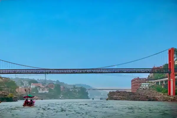 Omkareshwar temple aerial, Omkareshwar