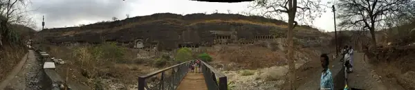 Ajanta Caves panorama, Aurangabad