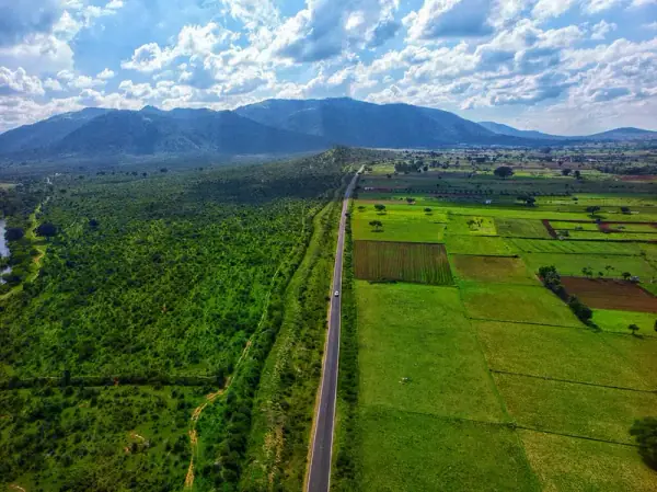 Bandipur National Park aerial, Bandipur