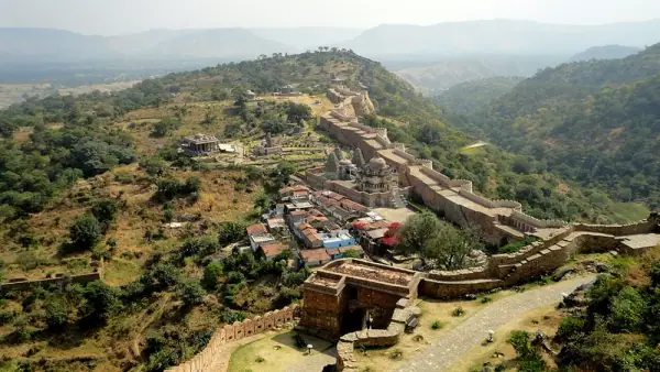 Kumbhalgarh Fort aerial, Kumbhalgarh