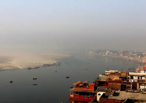 Varanasi Ghats aerial, Varanasi