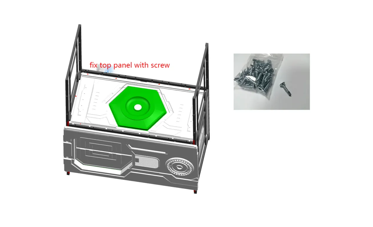 12. Fix top panel of bottom capsule
