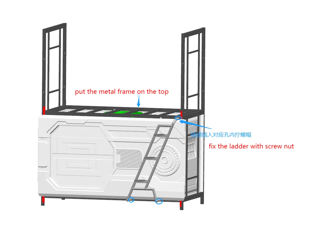 13. Assemble ladder